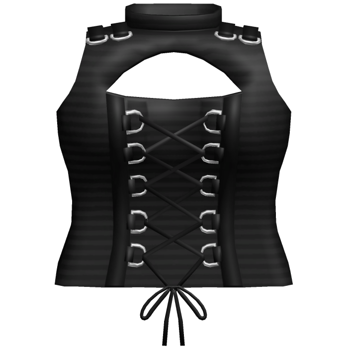 Striped Gothic Corset Black