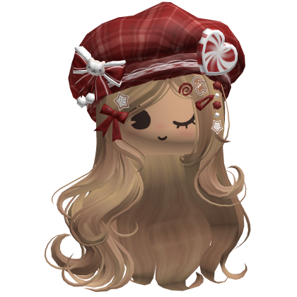 ♡ Christmas Swirls w/ Beret (Honey Blonde)