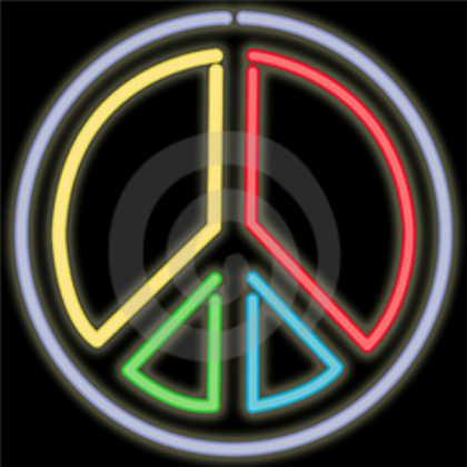 neon peace sign Roblox decal