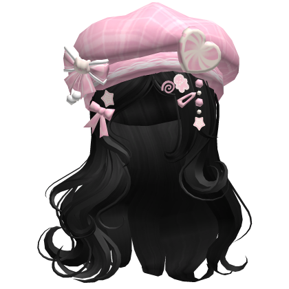 ♡ Christmas Swirls w/ Beret (Black)