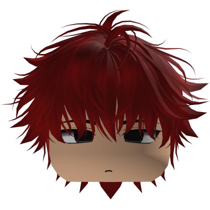 Cute Y2K emo dark red hair