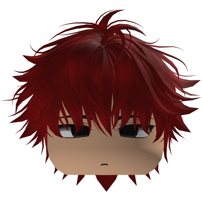 Cute Y2K emo dark red hair