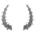 Marble White Titan Spiked Horns