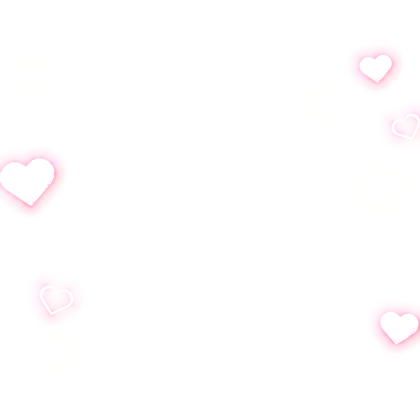 Emissive Glowing Pink Heart Sparkle Aura Confetti