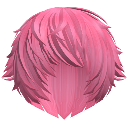 messy neon pink vampire emo anime hair w tufts