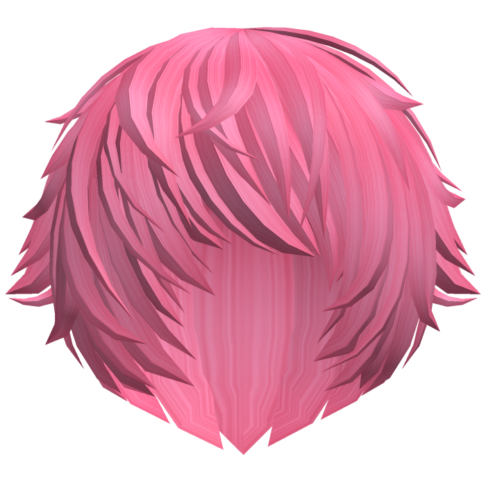 messy neon pink vampire emo anime hair w tufts