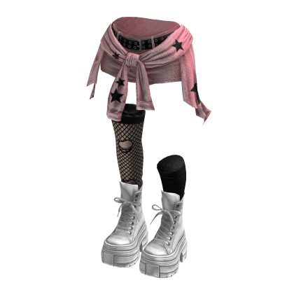 Grunge Rebel Shorts Y2K Cloth (Pink Black)