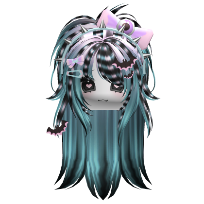 Y2K Igari Grunge Pastel Goth Pony (Teal Pink) Roblox item