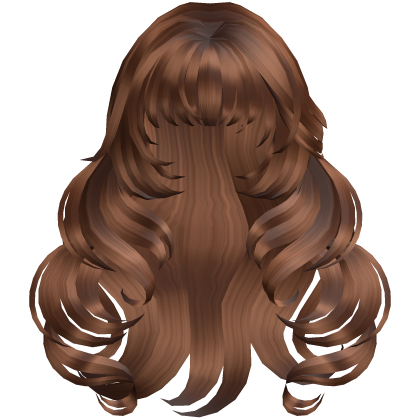 voluminous layered curly hair in brown