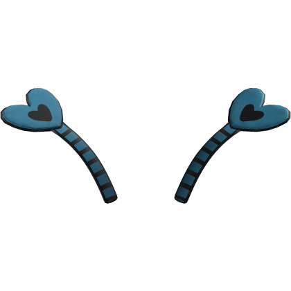Blue Heart Hair Clips  Roblox item