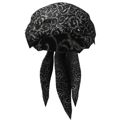 Black Designed Silky Durag