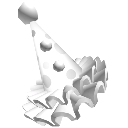 White Mini Doll Jester Circus Party Hat