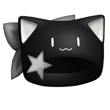 nyaa-tan black & white cat hat