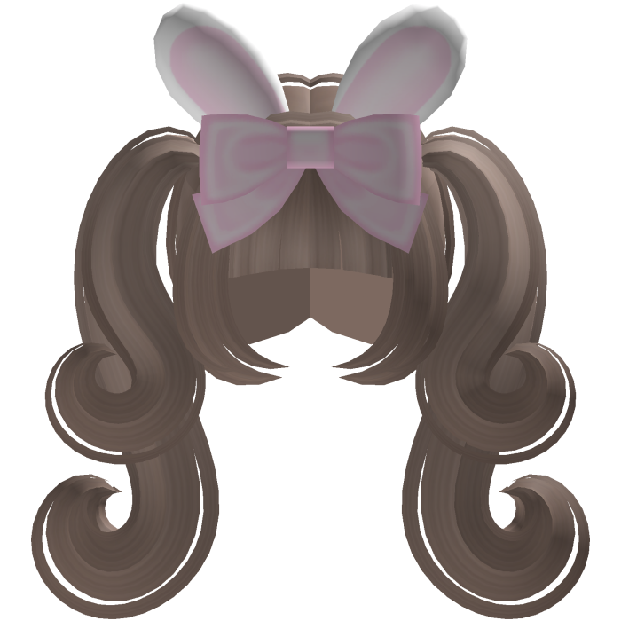 double milktea bunny ear pigtails with bow