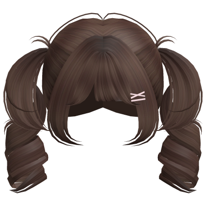 ꒰ ♡ ꒱ Cute Twintails Curly Hair Brown Roblox item