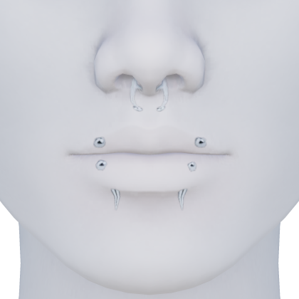 Goth Face Piercings Set