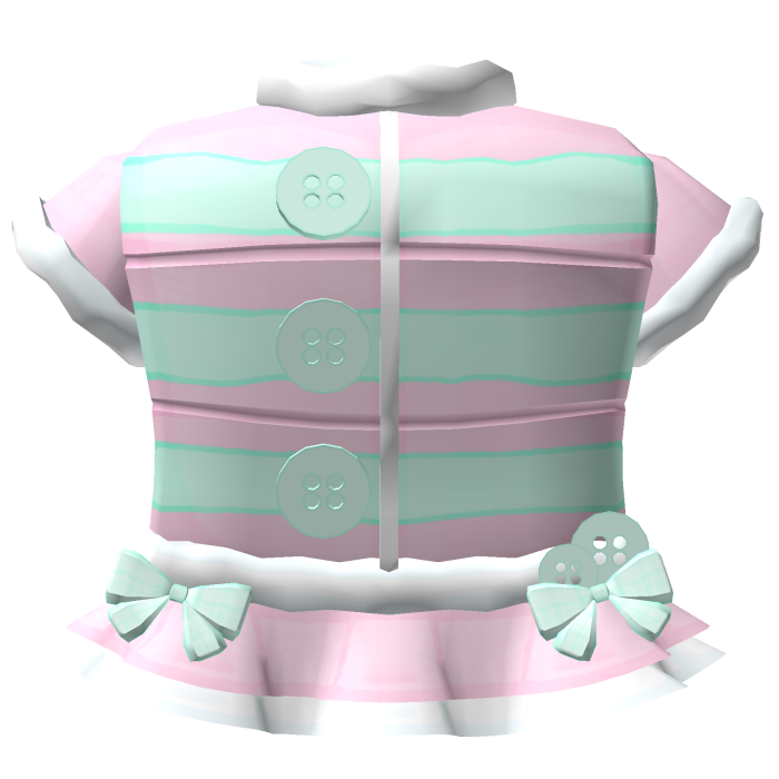 kawaii cute teal pink button winter jacket