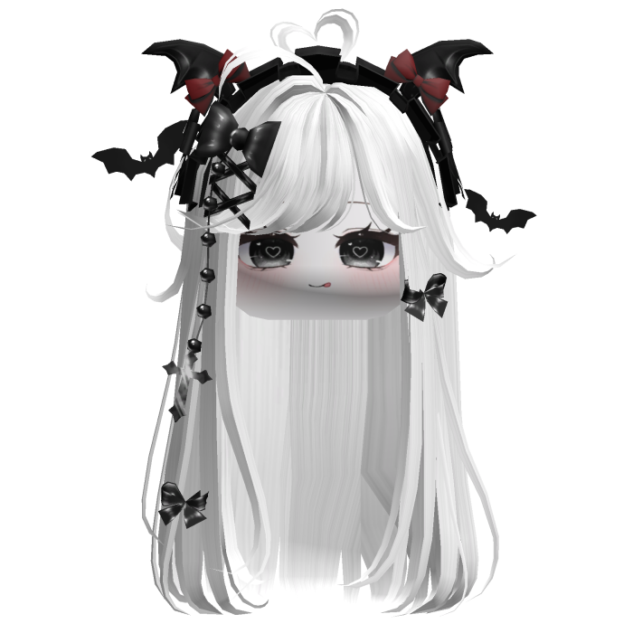 Vamp Straight  Hair w/Headband (White)