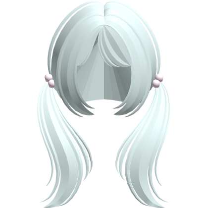  ♡ adorable cute girly moe pigtails (light blue) Roblox item