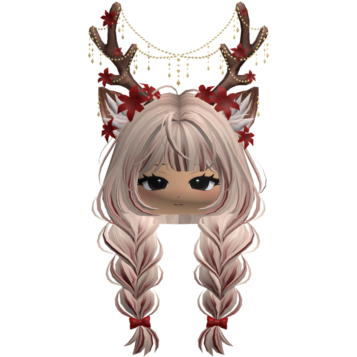 Ethereal Christmas Fairy Fawn Braids w/ Antlers