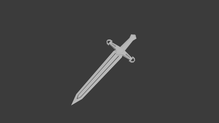 white neon fantasy sword preview 3