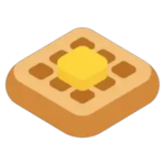 waffle with butter