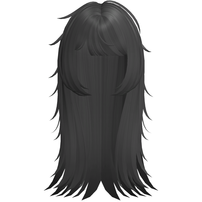 Messy Grey Long Emo Hair