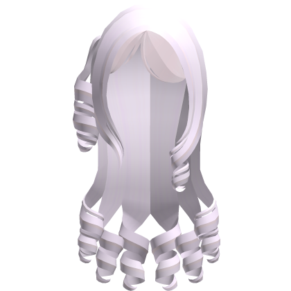 ♡ long curled hair with side ponytail pink purple Roblox item