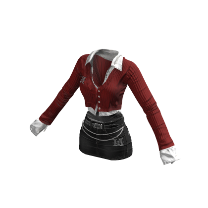 ♥Lovely MIU cardigan set Red♥ thumbnail