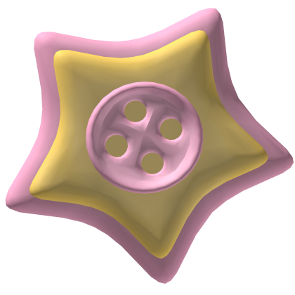 cute button star hairclip (pink and yellow) Roblox item