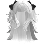 Kawaii Half Up Pigtails Bows Hair (White)