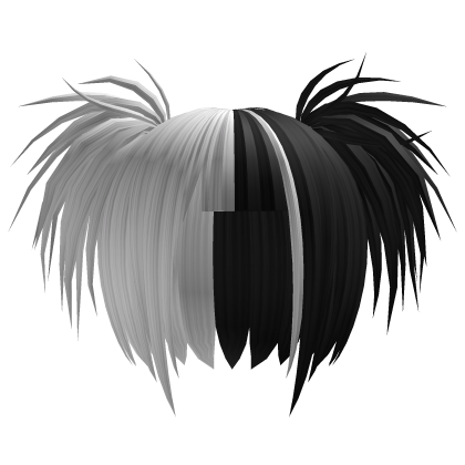 Spiky Split Twintails White & Black Roblox item