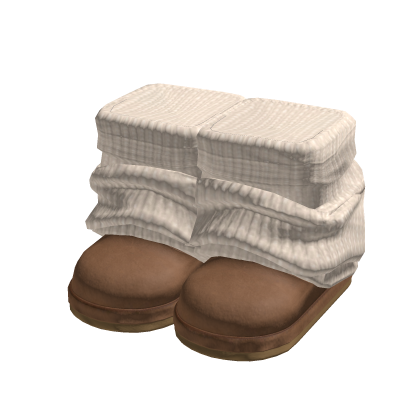 Trendy Brown Boots w/ Off White Socks