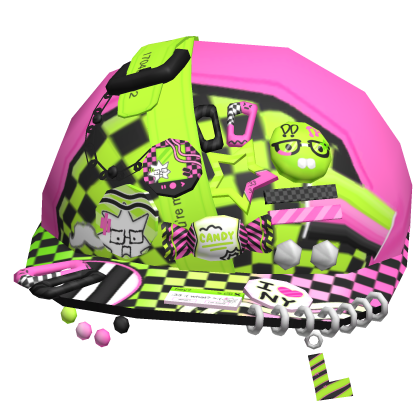 Scene Pink&Green Decora Rave Cap