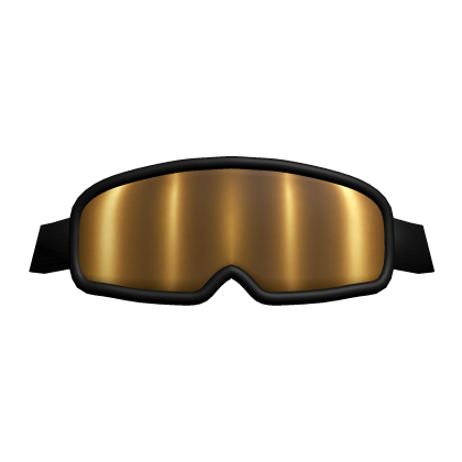 Yellow Gold & Black Ski Goggles