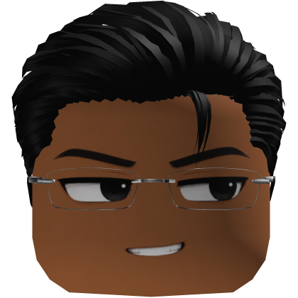 Black Slickback Cuteboy w/ Glasses 