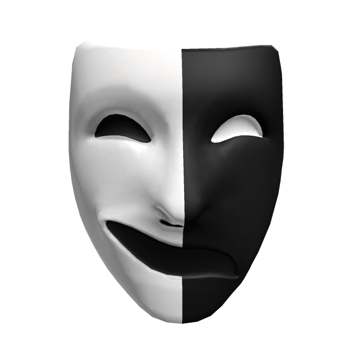 Black and White Dark Jester Mask Face