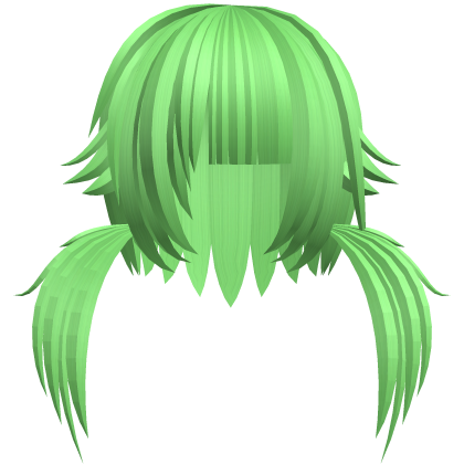 (=XᆺX=) soft scene neko pigtails in green Roblox item