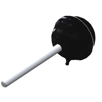 Lollipop Black Bubblegum Candy Animated Glitter