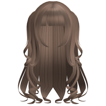 🤍 long cute curly pigtails hair light brown
