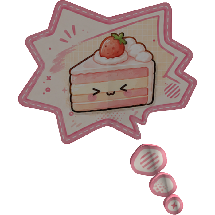 🍰 Kawaii Strawberry Cake Bubble