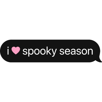 i heart spooky season text