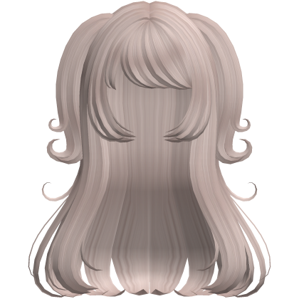 Long Flowy MilkTea Brown Hair with Swirly Pigtails Roblox item