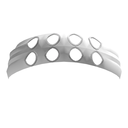Silver Eyelet Y2k Headband (white)