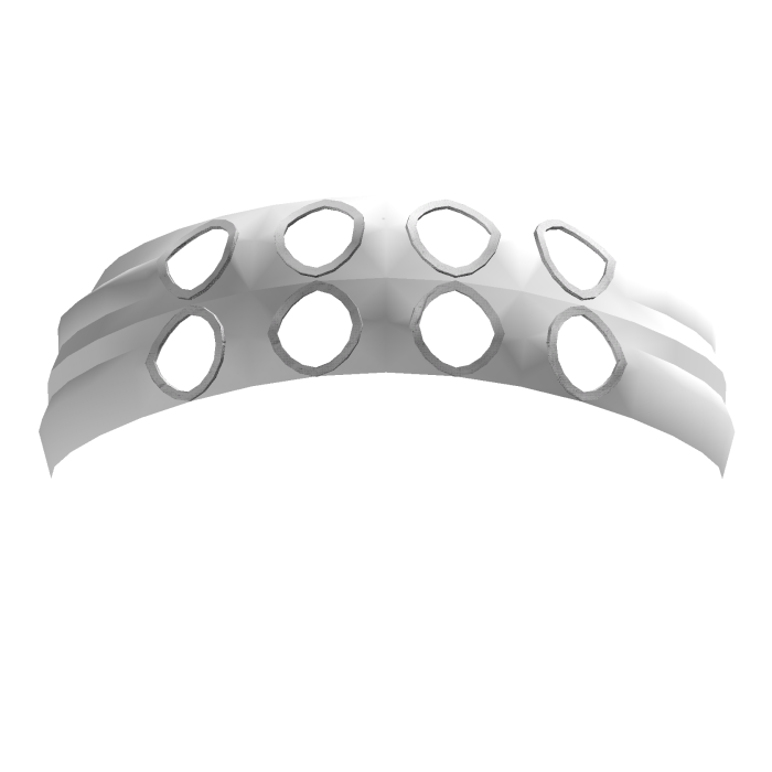 Silver Eyelet Y2k Headband (white)