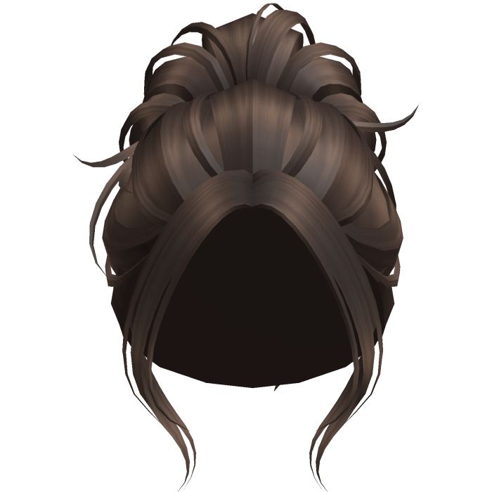 Sleek Messy Hair Updo Bun (Dark Brown)