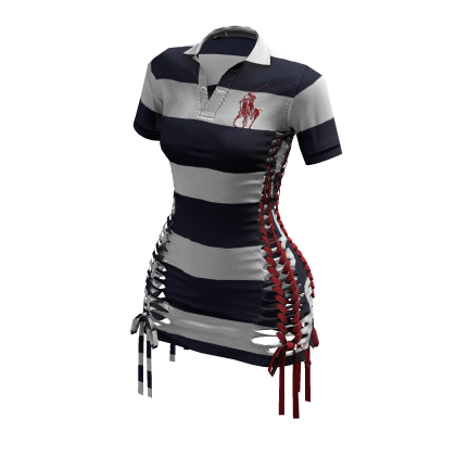 Braided Cutout Polo Dress (Sailor Boy)