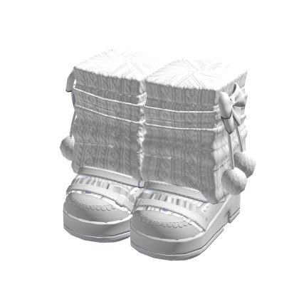 White Platform Leg Warmers w/ Bows thumbnail
