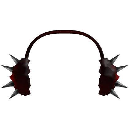 Red Gothic Spikey Headphones Roblox item