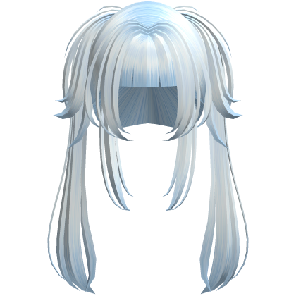 ♡ long emo wispy blue twintails Roblox item
